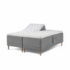 Opus Home boxelevationsseng i 180x210 cm i lys grå inkl. topmadras