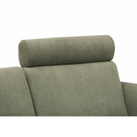 Skyline nakkestøtte fra Hjort Knudsen monteret med slidstærkt grøn Rebel møbelstof