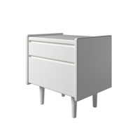 Natbord model 22-50-37 fra Kaagaard i hvidlakeret med 2 stk. skuffer