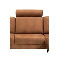 City nakkestøtte fra Hjort Knudsen monteret med cognacfarvet kentucky møbelstof