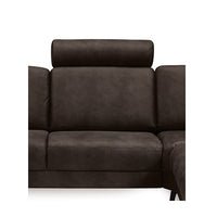 City nakkestøtte fra Hjort Knudsen monteret med mørkebrun kentucky møbelstof