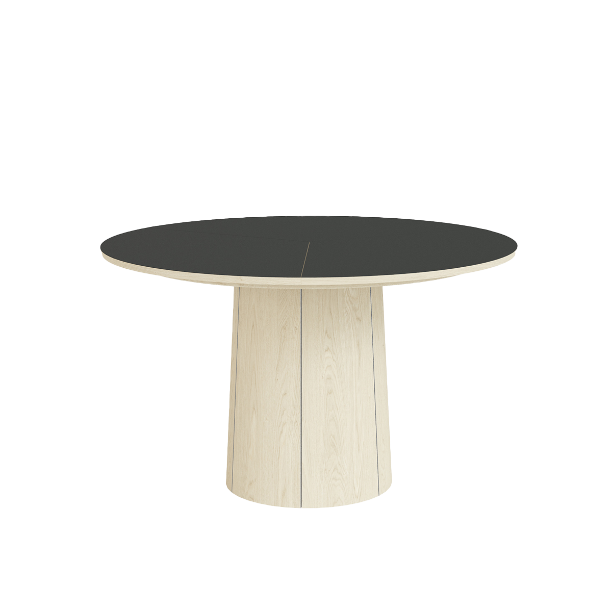 SM 33 spisebord fra Skovby med top i sort nano laminat og ben i hvidolieret eg