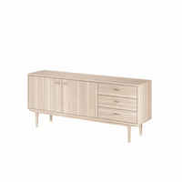 Frederiksberg skænk fra Casø Furniture i hvidolieret eg med 2 låger og 3 skuffer