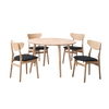 Esther spisebordssæt fra Casø Furniture inkl. 4 stk. Esther stole i hvidolieret egetræ. Tillægsplader kan tilkløbes.