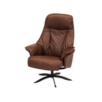 Barsø lænestol fra Hjort Knudsen 16 forskellige semianilin læder med space metalsokkel