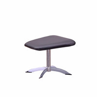 Havanna fodskammel fra Hjort Knudsen i sort madras læder med space sokkel i krom eller sort