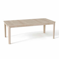 SM 27 spisebord fra Skovby i med top og ben i massiv hvidolieret eg inkl. 3 stk. tillægsplader