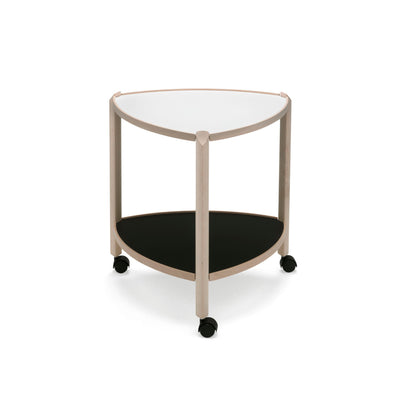 Visit rullebord fra Thomsen Furniture i ubehandlet bøgetræ med melamin overflade og på hjul