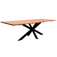 Wave plankebord fra House of Sander i naturolieret eg med sort metalsokkel