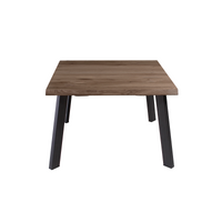 Curve sofabord fra House of Sander i røget eg med sorte metalben