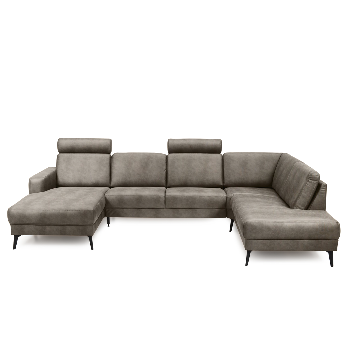 City u-sofa fra Hjort Knudsen i beige kentucky møbelstof og sorte metalben