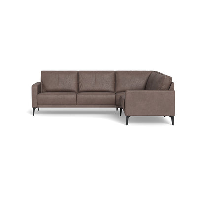 Vesterby hjørnesofa fra Hjort Knudsen i antrasit grå. Kan bestilles spejlvendt og med ben i sort metal eller eg.