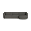 Loures chaiselong sofa fra Kauno Baldai monteret med slidstærkt Omega blå møbelstof. Kan bestilles spejlvendt.