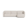 Loures chaiselong sofa fra Kauno Baldai monteret med slidstærkt Omega sandfarvet møbelstof. Kan bestilles spejlvendt.