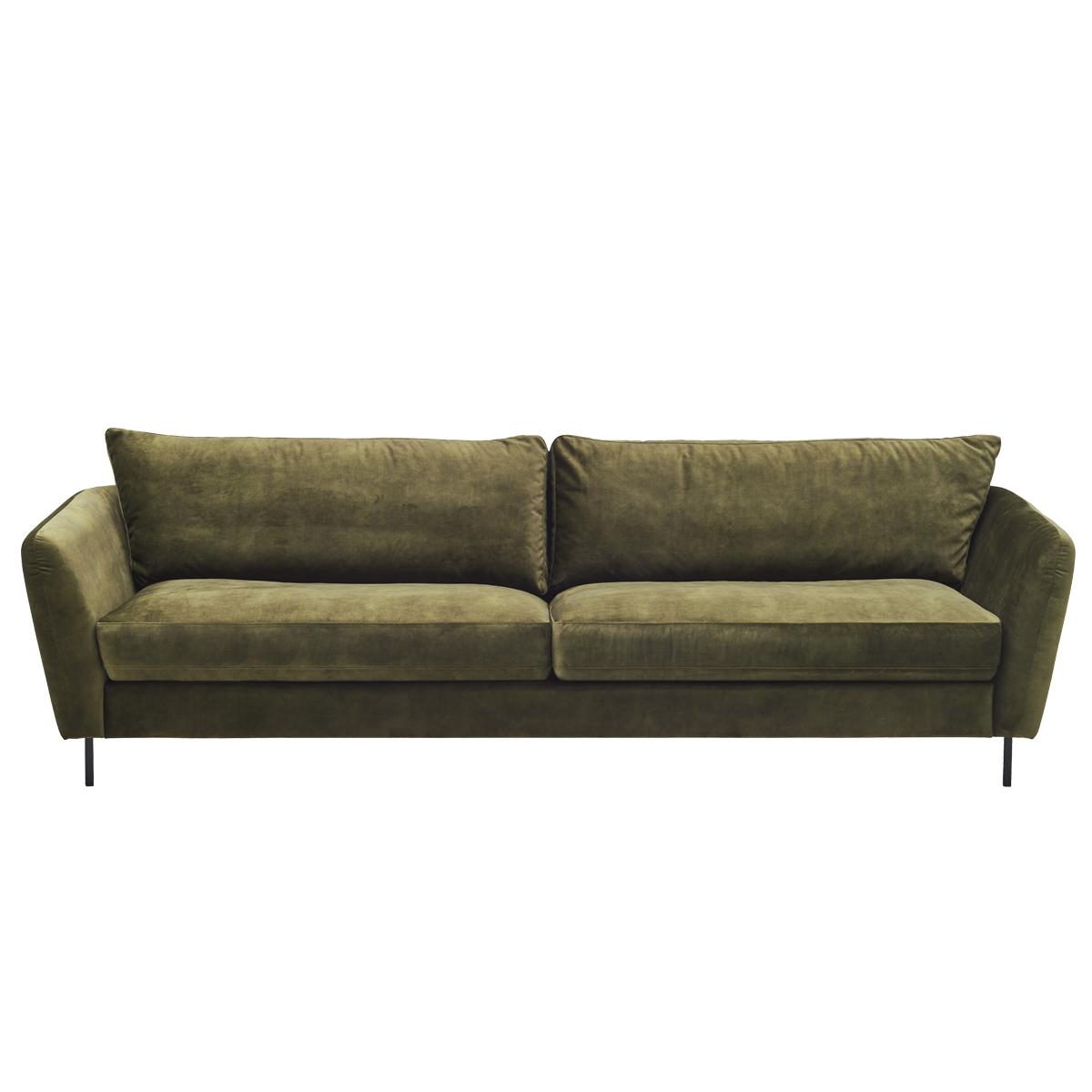 London 3-pers XL sofa fra Top-Line monteret med slidstærkt Adore møbelstof og børstede stålben
