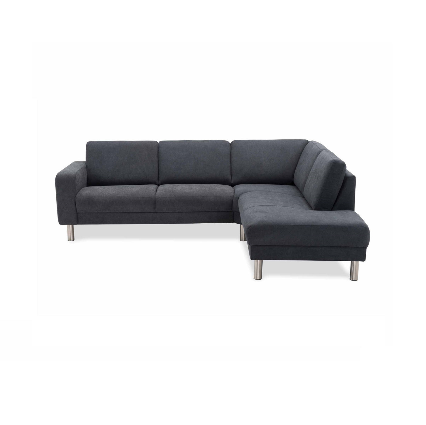 City sofa med open-end fra Hjort Knudsen monteret med slidstærkt towel møbelstof og runde stålben