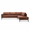 City sofa med open-end fra Hjort Knudsen monteret med cognacfarvet Kentucky møbelstof og sorte metalben