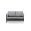 London 2-pers sofa fra Top-Line monteret med slidstærkt Flamingo møbelstof og sorte metalben