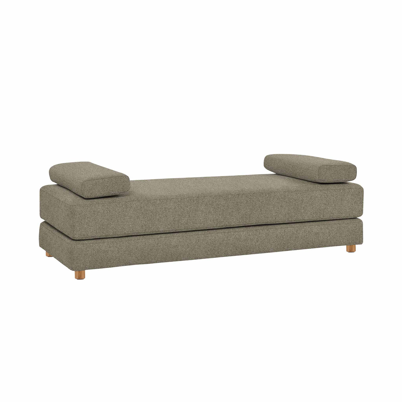 Nordic sovesofa fra Hovden monteret med slidstærkt grøn Elba møbelstof