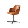 SM 55 spisebordsstol fra Skovby i cognacfarvet læder