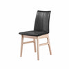 Sweetseat spisebordsstol fra Casø i hvidolieret eg med sort læder